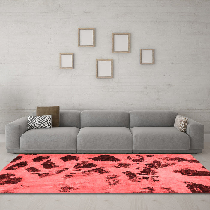 Modern Red Washable Rugs