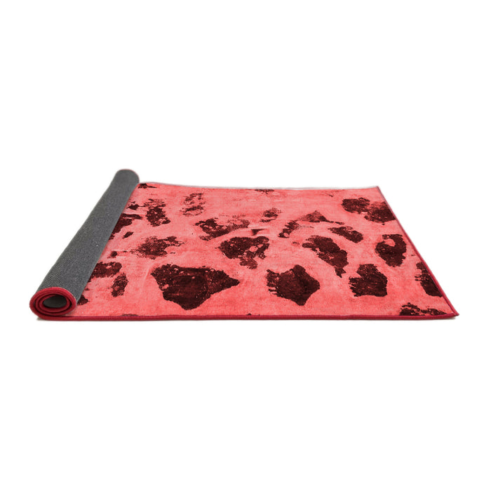 Abstract Red Modern Area Rugs