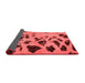 Abstract Red Modern Area Rugs