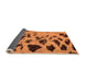 Sideview of Abstract Orange Modern Rug, abs760org