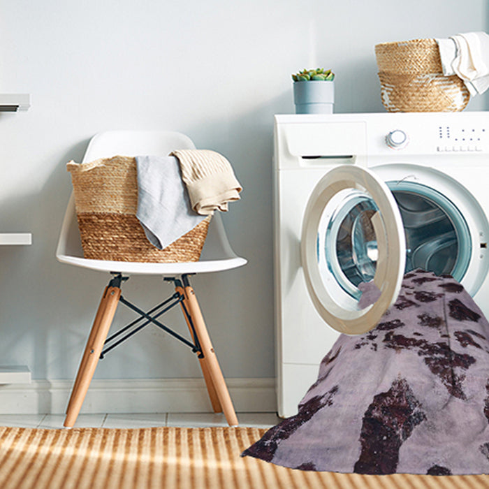 Machine Washable Abstract Purple Rug in a Washing Machine, wshabs760