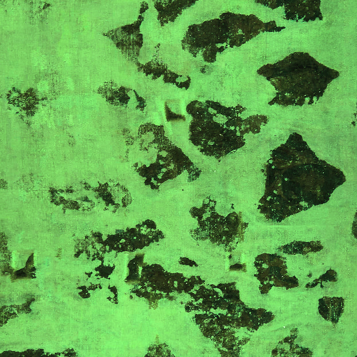 Machine Washable Abstract Green Modern Area Rugs, wshabs760grn