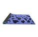 Sideview of Abstract Blue Modern Rug, abs760blu