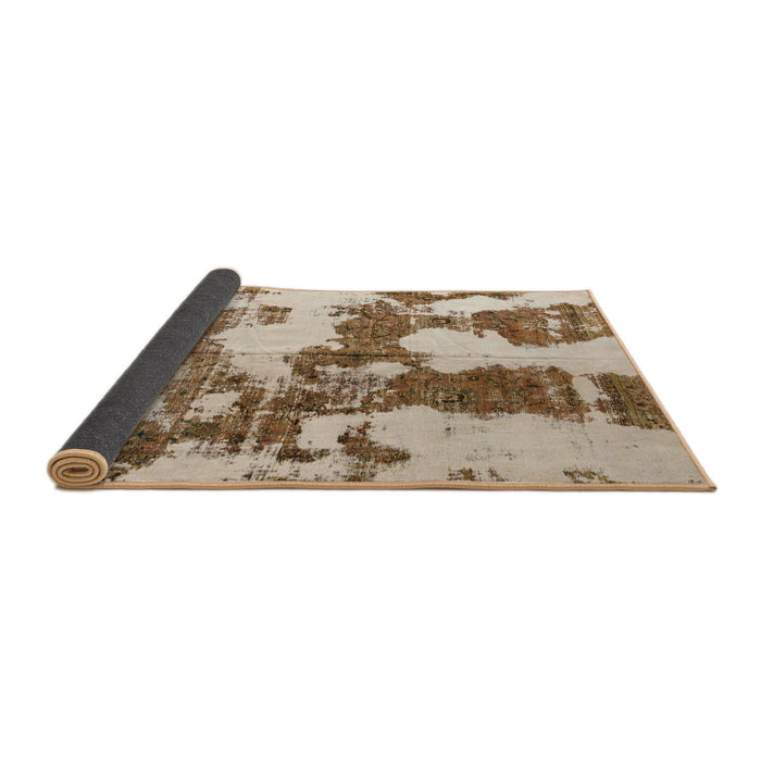 Sideview of Abstract Light Brown Modern Rug, abs761