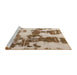 Sideview of Machine Washable Abstract Light Brown Rug, wshabs761