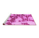 Sideview of Machine Washable Abstract Pink Modern Rug, wshabs761pnk