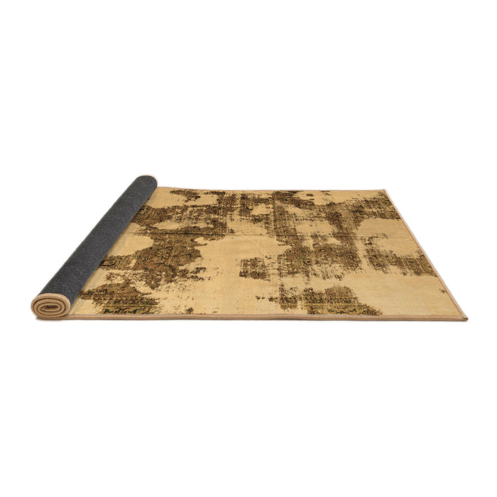 Sideview of Abstract Brown Modern Rug, abs761brn