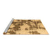 Sideview of Machine Washable Abstract Brown Modern Rug, wshabs761brn