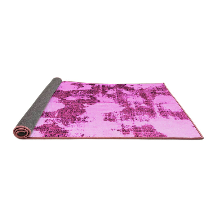 Sideview of Abstract Pink Modern Rug, abs761pnk