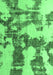 Machine Washable Abstract Emerald Green Modern Area Rugs, wshabs761emgrn