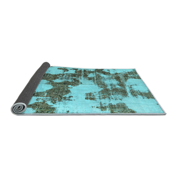 Sideview of Abstract Light Blue Modern Rug, abs761lblu