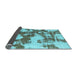 Sideview of Abstract Light Blue Modern Rug, abs761lblu