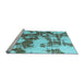 Sideview of Machine Washable Abstract Light Blue Modern Rug, wshabs761lblu