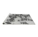 Sideview of Machine Washable Abstract Gray Modern Rug, wshabs761gry