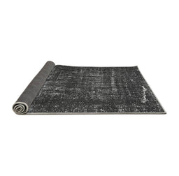 Sideview of Abstract Gray Modern Rug, abs762gry