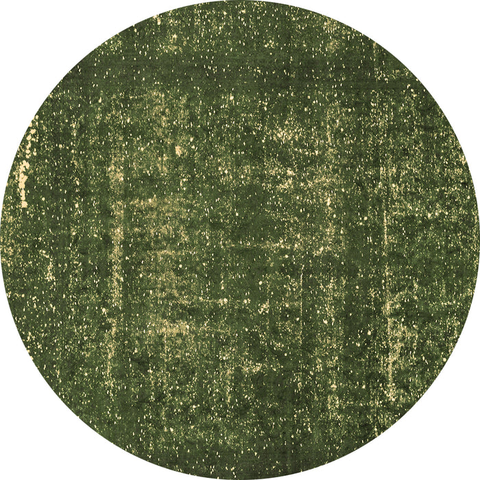 Round Abstract Brown Modern Rug, abs762brn