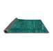 Sideview of Abstract Turquoise Modern Rug, abs762turq