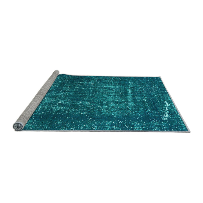 Sideview of Machine Washable Abstract Light Blue Modern Rug, wshabs762lblu