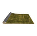 Sideview of Abstract Orange Modern Rug, abs762org