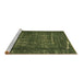 Sideview of Machine Washable Abstract Brown Modern Rug, wshabs762brn