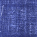 Square Abstract Blue Modern Rug, abs762blu