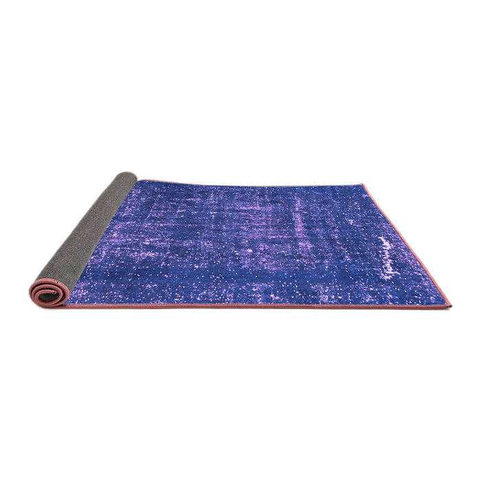 Sideview of Abstract Purple Modern Rug, abs762pur