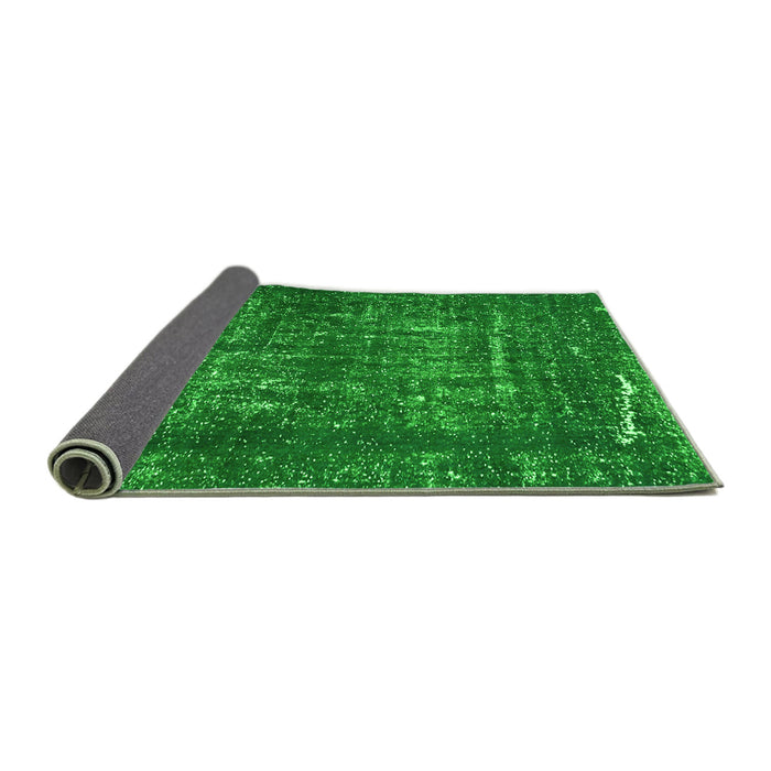 Sideview of Abstract Green Modern Rug, abs762grn