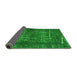 Sideview of Abstract Green Modern Rug, abs762grn