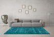 Machine Washable Abstract Light Blue Modern Rug in a Living Room, wshabs762lblu