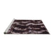 Sideview of Machine Washable Abstract Rose Dust Purple Rug, wshabs763