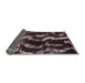 Sideview of Abstract Rose Purple Modern Rug, abs763