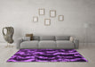 Machine Washable Abstract Purple Modern Area Rugs in a Living Room, wshabs763pur