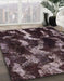 Machine Washable Abstract Rose Dust Purple Rug in a Family Room, wshabs763