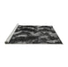 Sideview of Machine Washable Abstract Gray Modern Rug, wshabs763gry