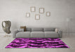 Machine Washable Abstract Pink Modern Rug in a Living Room, wshabs763pnk