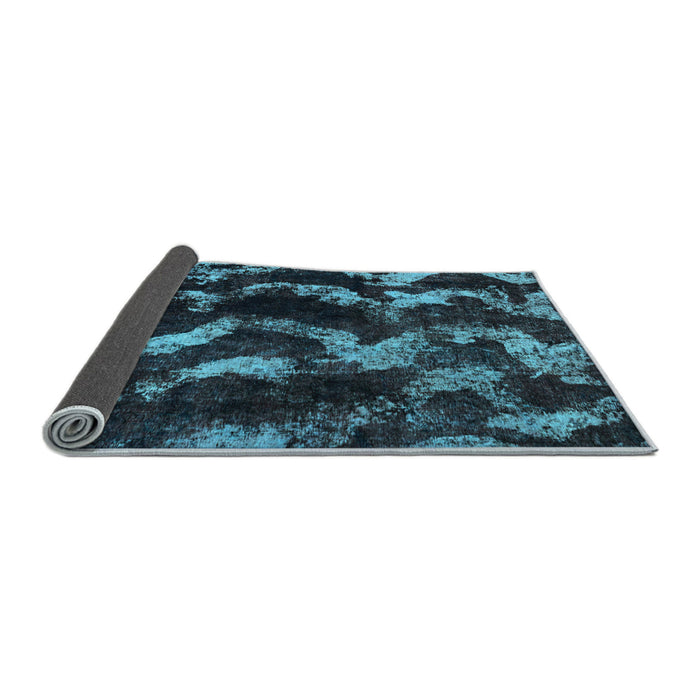 Sideview of Abstract Light Blue Modern Rug, abs763lblu