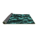 Sideview of Abstract Turquoise Modern Rug, abs763turq