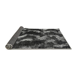Sideview of Abstract Gray Modern Rug, abs763gry