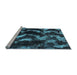 Sideview of Machine Washable Abstract Light Blue Modern Rug, wshabs763lblu