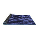 Sideview of Abstract Blue Modern Rug, abs763blu