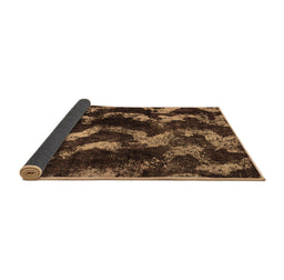 Sideview of Abstract Brown Modern Rug, abs763brn