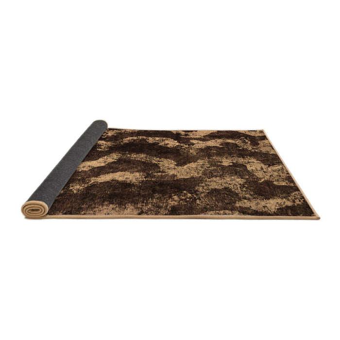 Sideview of Abstract Brown Modern Rug, abs763brn