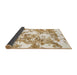 Sideview of Abstract Wheat Beige Modern Rug, abs764