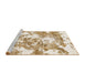 Sideview of Machine Washable Abstract Wheat Beige Rug, wshabs764