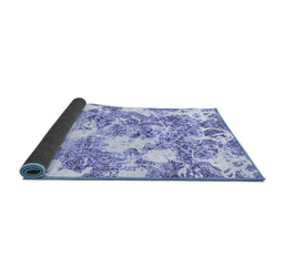 Sideview of Abstract Blue Modern Rug, abs764blu
