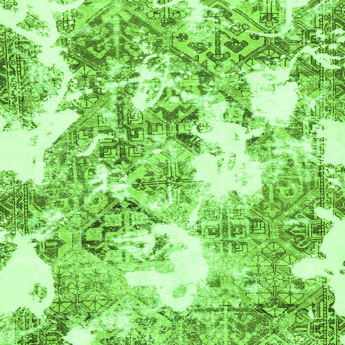 Machine Washable Abstract Green Modern Area Rugs, wshabs764grn