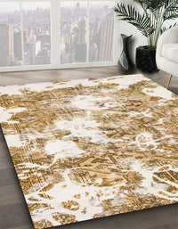 Abstract Wheat Beige Modern Rug, abs764