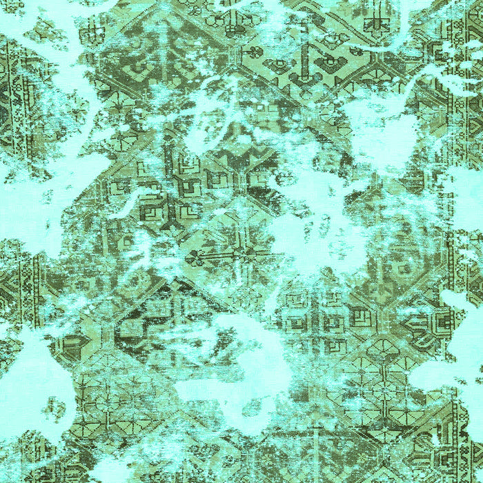 Abstract Turquoise Modern Rug, abs764turq