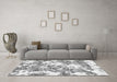 Machine Washable Abstract Gray Modern Rug in a Living Room,, wshabs764gry