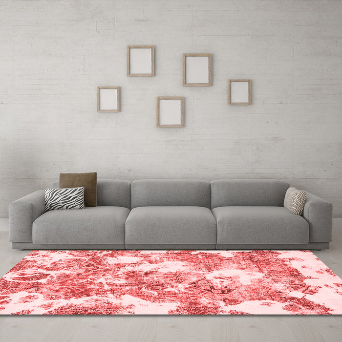Modern Red Washable Rugs
